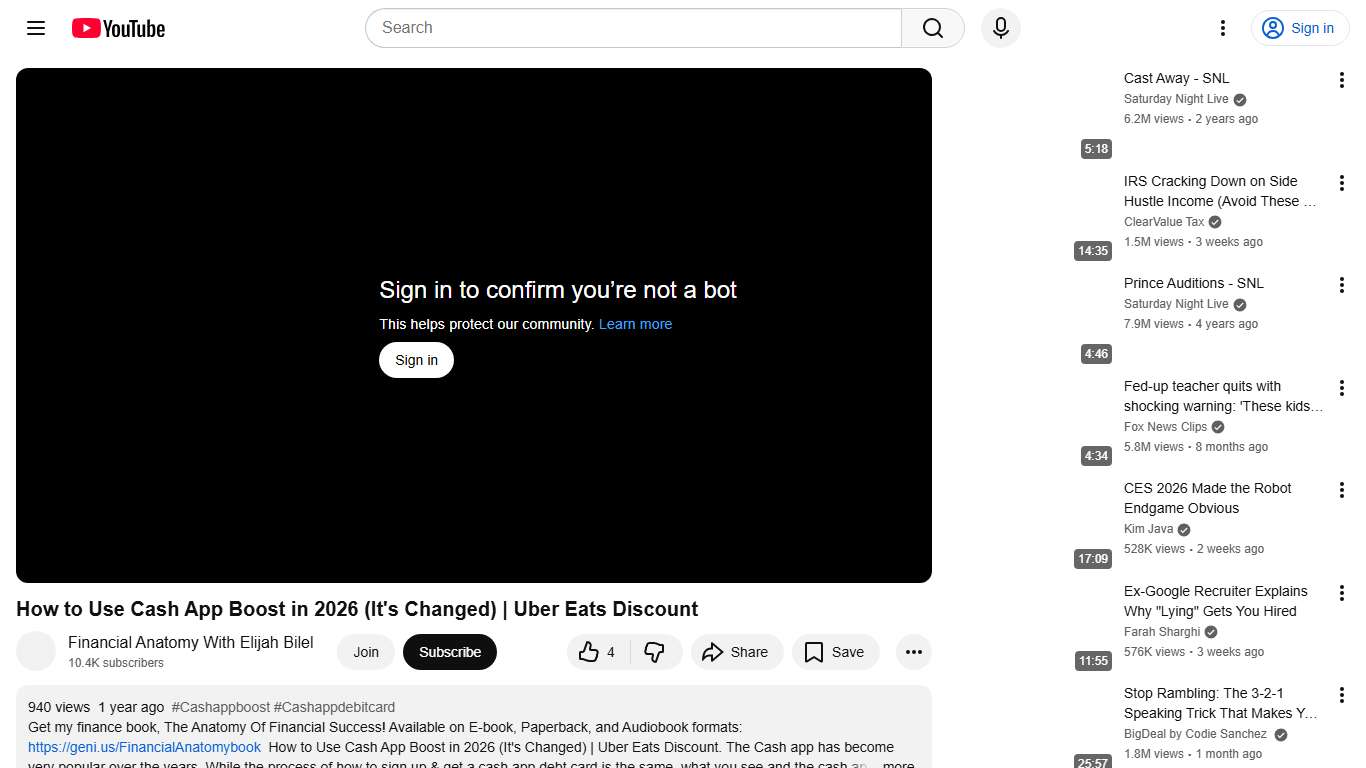 How to Use Cash App Boost in 2026 (It's Changed) Uber Eats Discount - YouTube